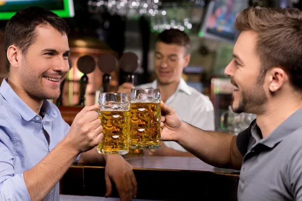 Men drinking beer - Stock Image - Everypixel