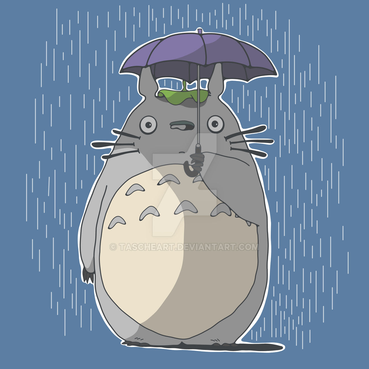 Under umbrella (My neighbor Totoro) by tascheart on DeviantArt