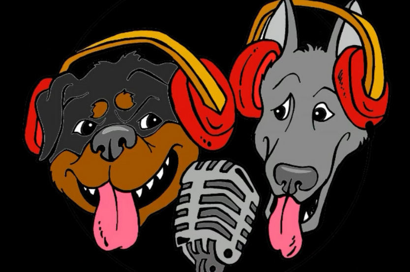 The logo of The Canine Paradigm podcast hosted by Pat Stuart and Glenn Cooke, which Haley Young got to be a guest on in April 2021 to talk about her reactive dog Scout