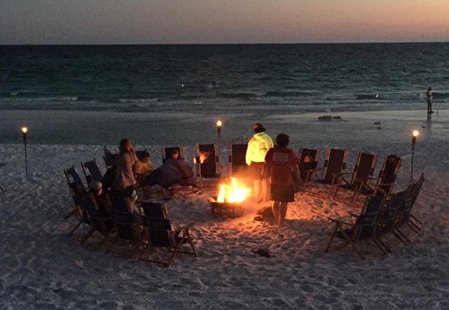 Beach Bonfire with Chairs from La Dolce Vita | Discover 30A Florida Travel  Guide