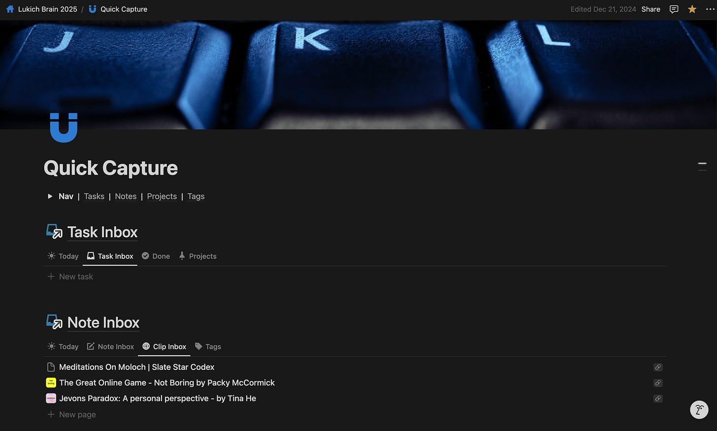 Notion screenshot: Capture screen