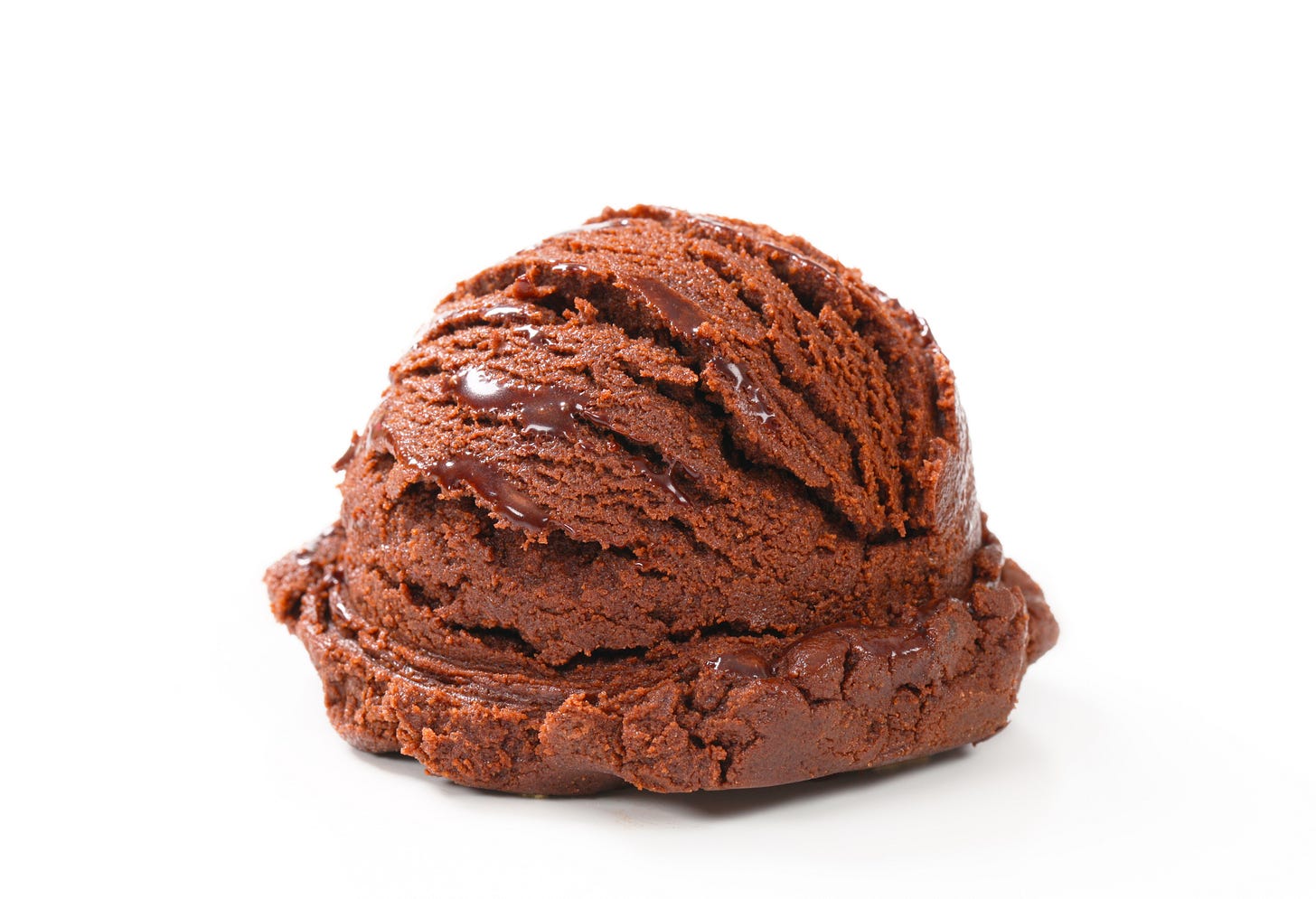 Photo of a scoop of chocolate ice cream