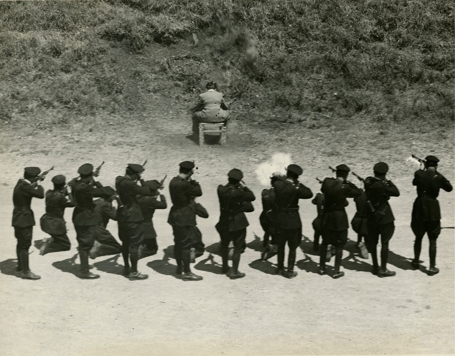 Pietro Koch, Nazi collaborator, being executed by firing squad outside  Rome, Italy, June 1945 | The Digital Collections of the National WWII  Museum : Oral Histories