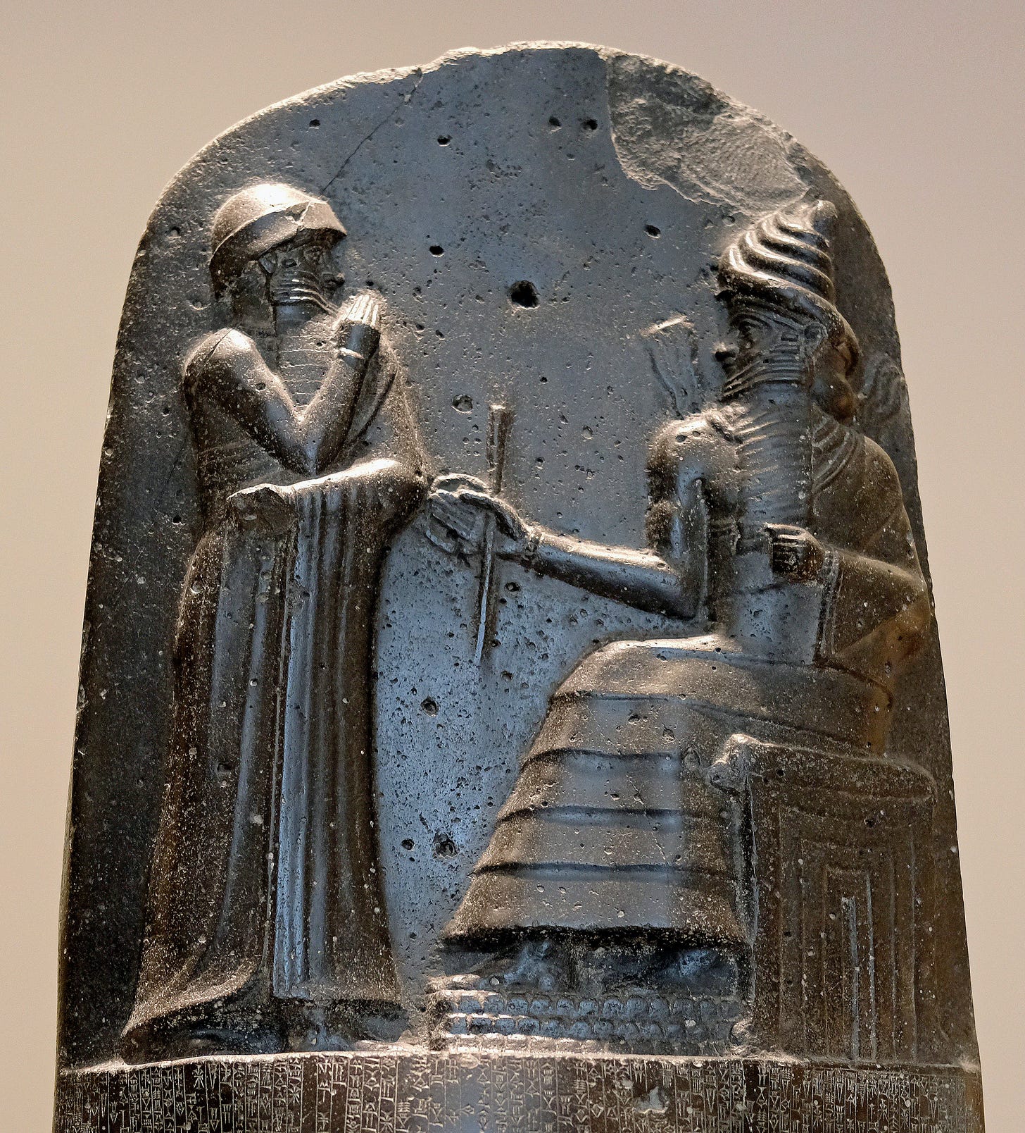 Detail of the Code of Hammurabi in the Louvre