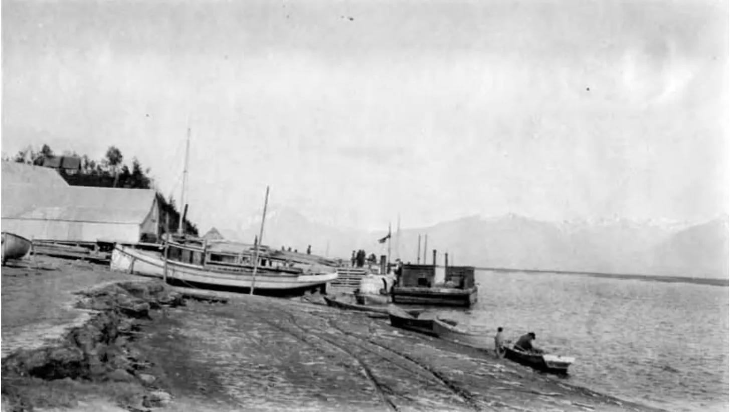 Knik, Alaska became a shipping hub in the 1900s.