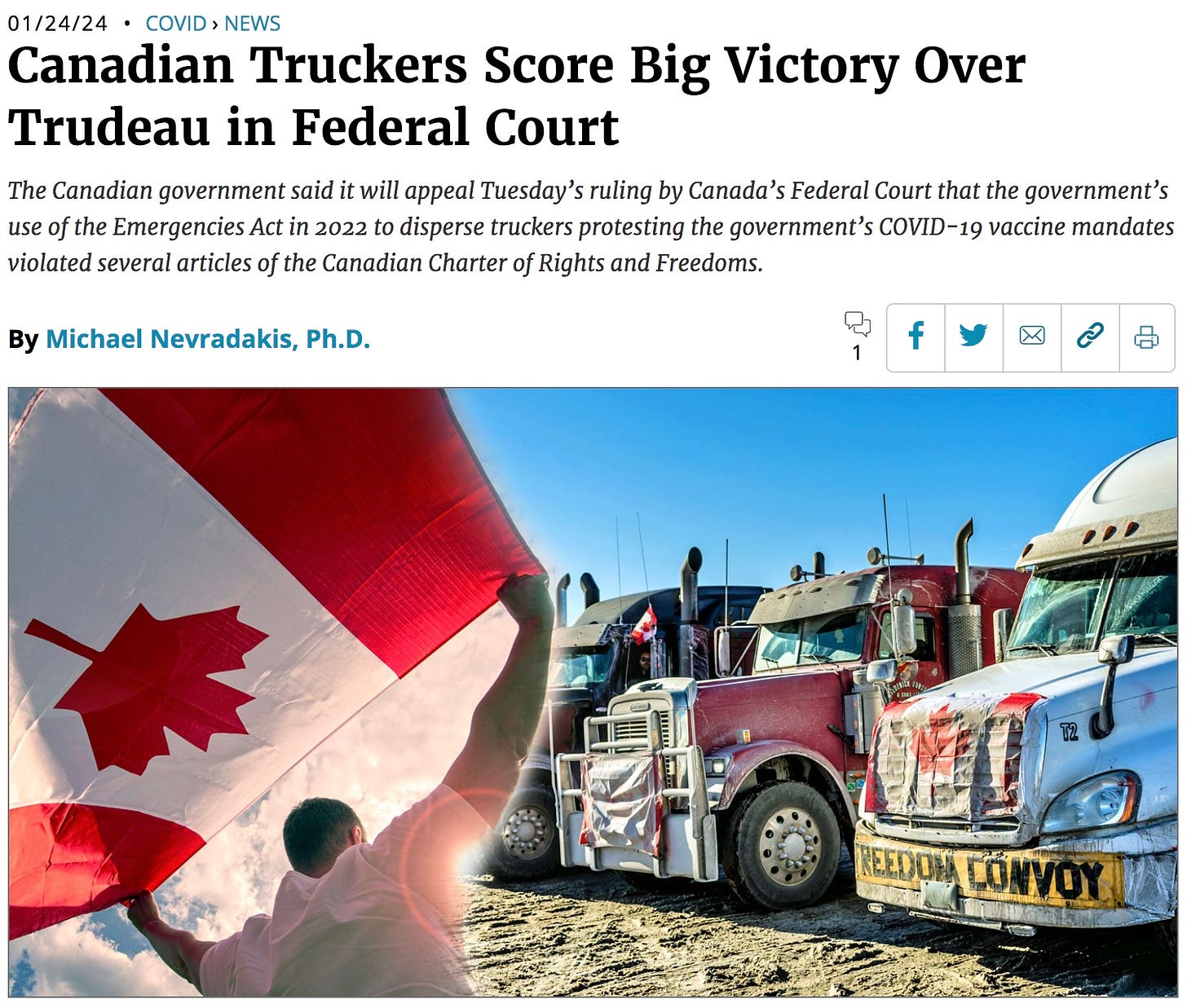 The Defender: Canadian Truckers Score Big Victory Over Trudeau in Federal Court