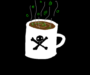 A cup of poisoned coffee