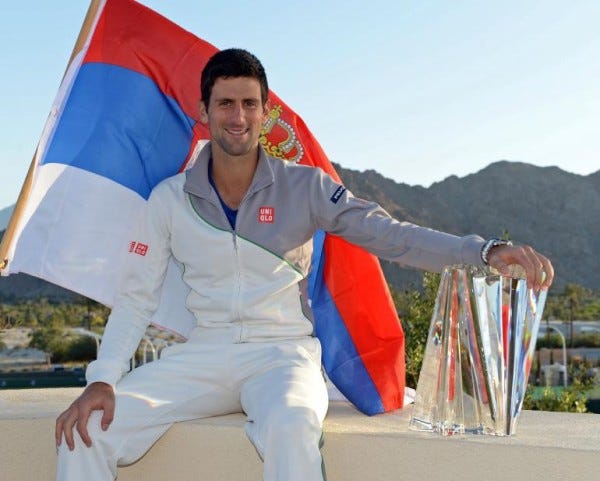 indian well tennis  with novak djokovic