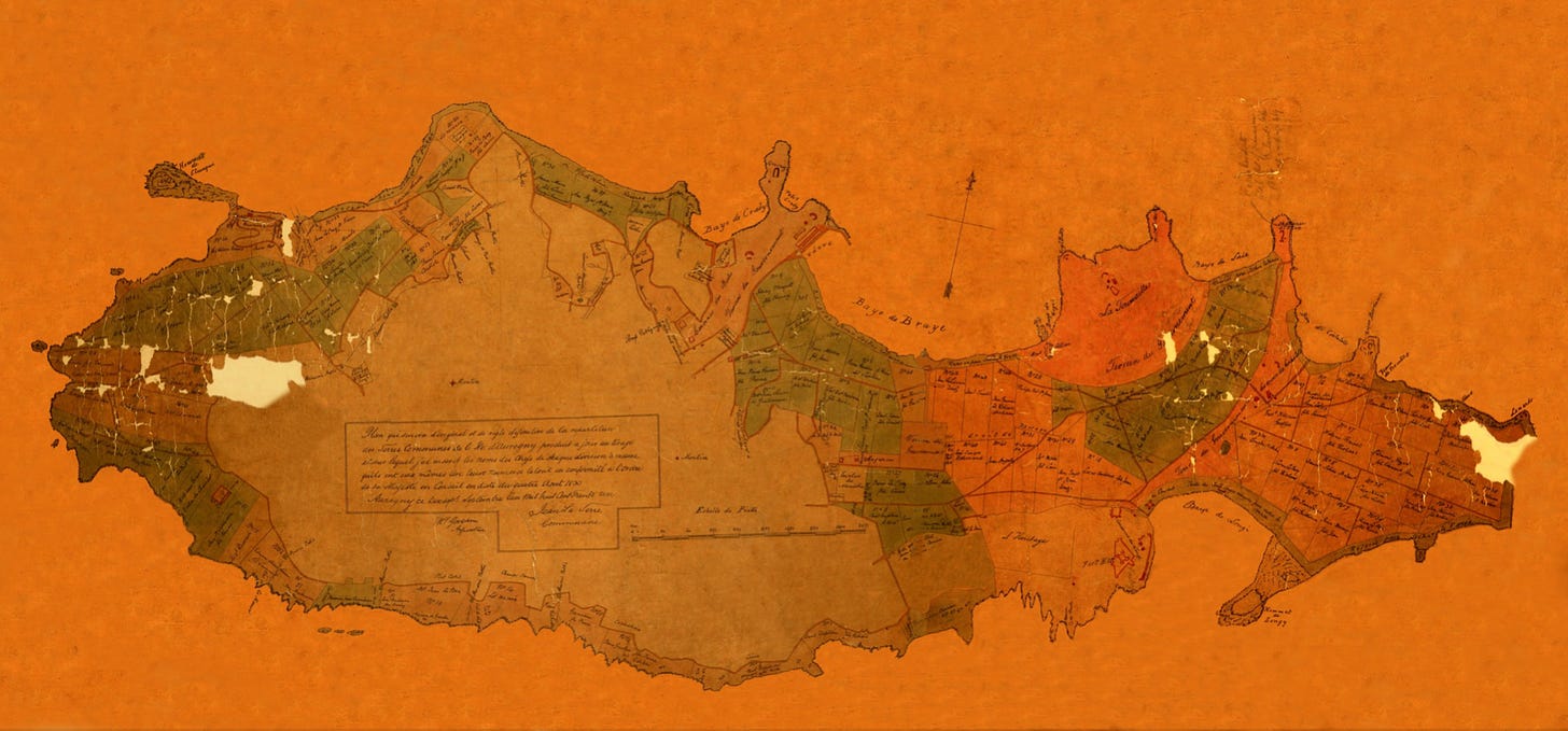 1830 map of Alderney