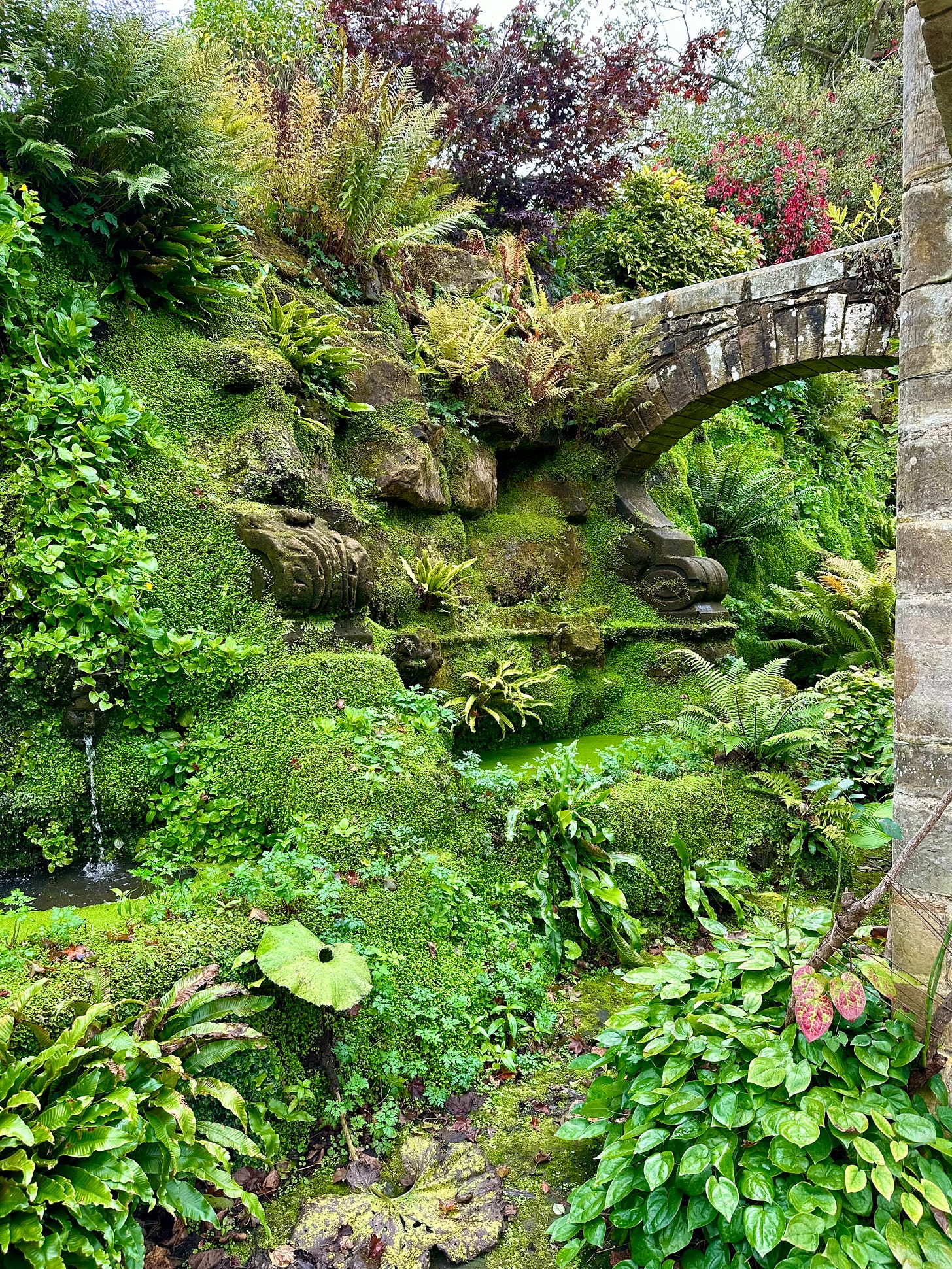 Grottoes and shade garden at Hever Castle