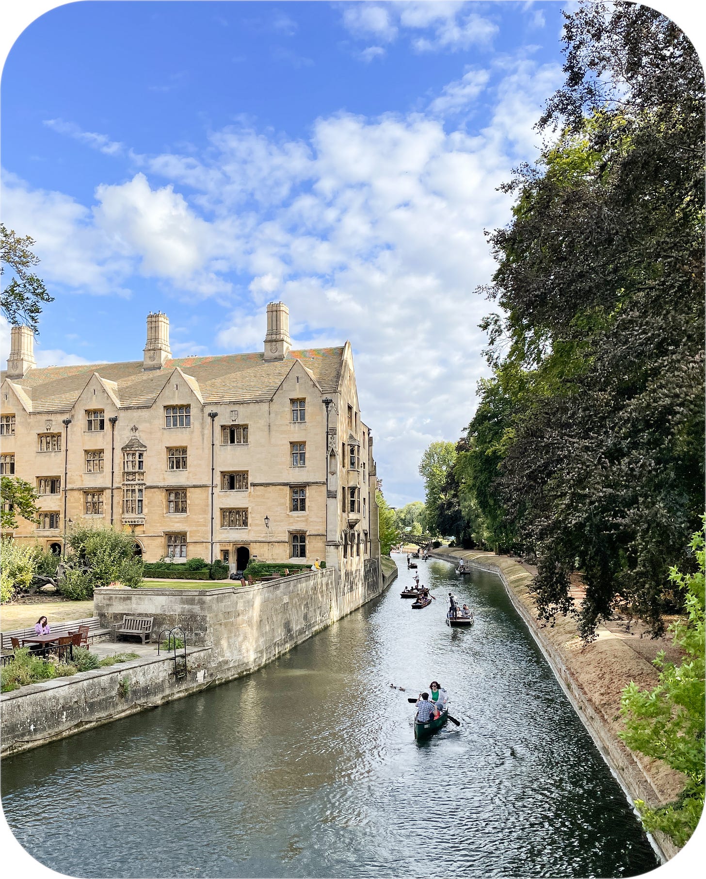Punting on the Cam, Cambridge, England