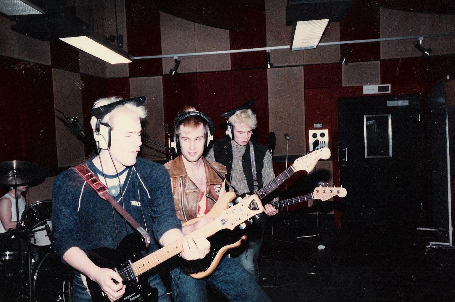 The Shriek, moonlighting in CBS studios(Left to Right) Neil Faulkner, Steve Rush, Me, Neil Brett