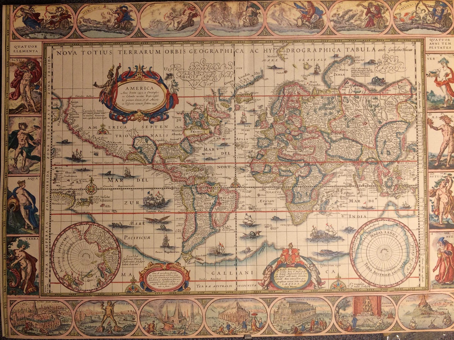 World map from Christopher Columbus 1492 : r/MapPorn