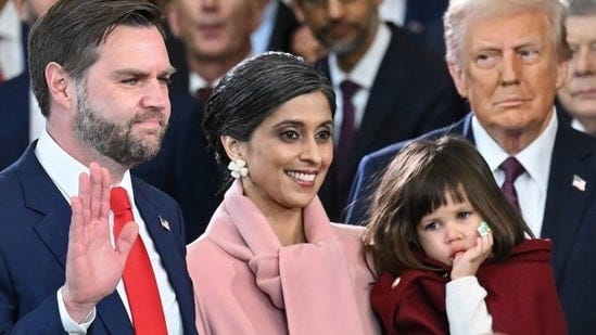 Usha Vance steals the show at inauguration day for US President Donald  Trump in pink Oscar de la Renta look: Pics | Fashion Trends - Hindustan  Times