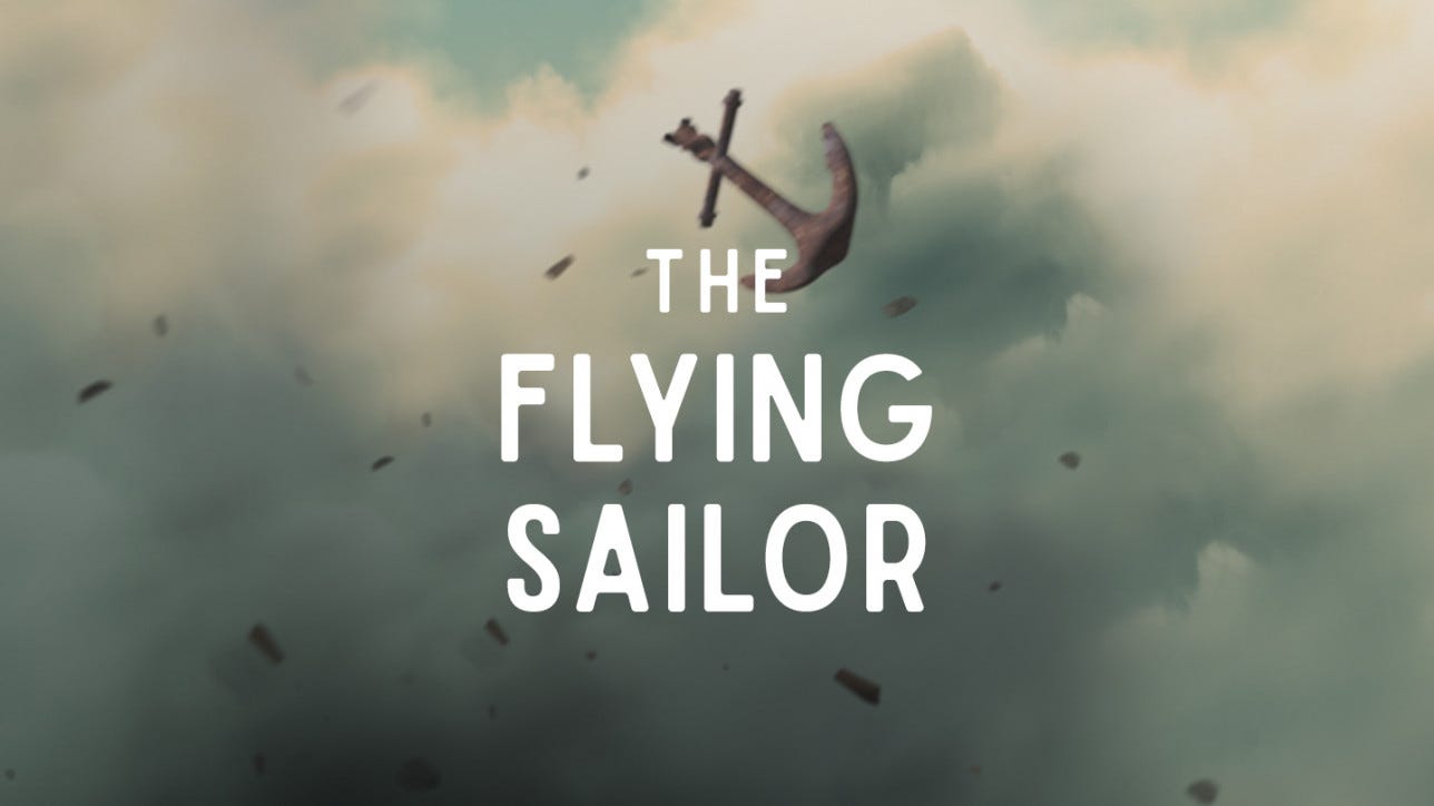 Banner for "The Flying Sailor."