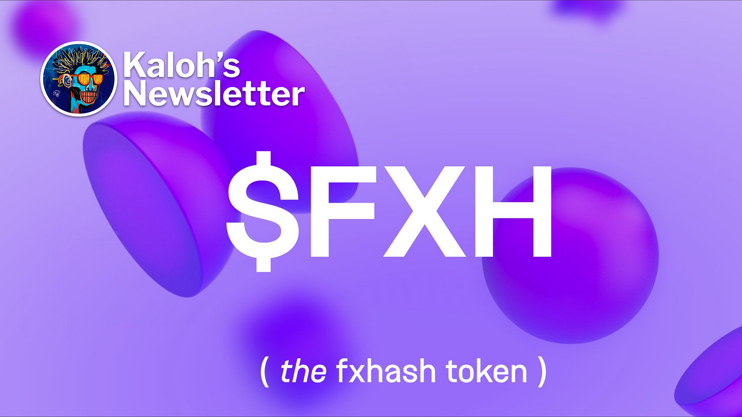 fxhash introduced fxh, their new token