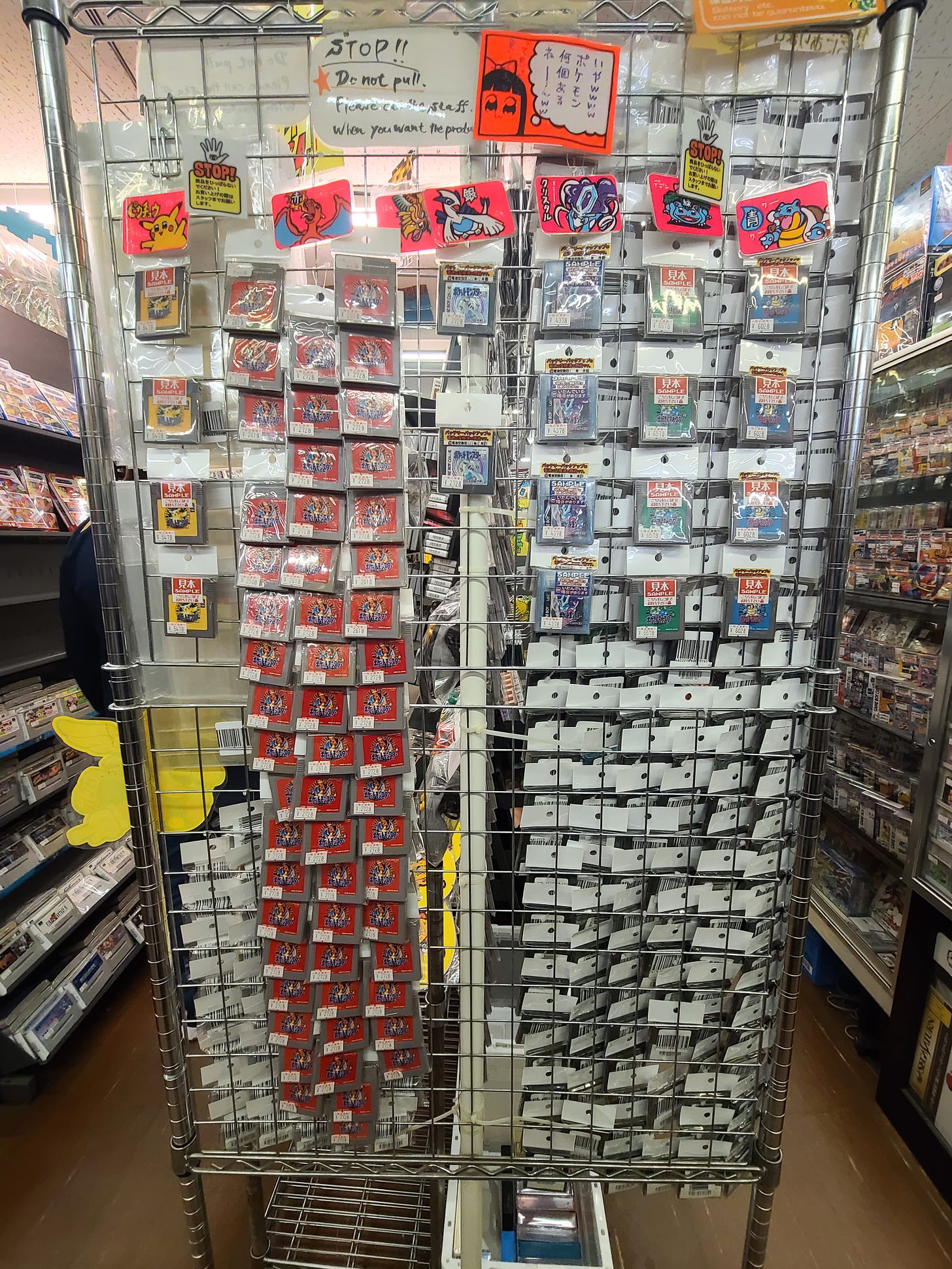 Have you ever seen so many used copies of Pokémon games in one place?