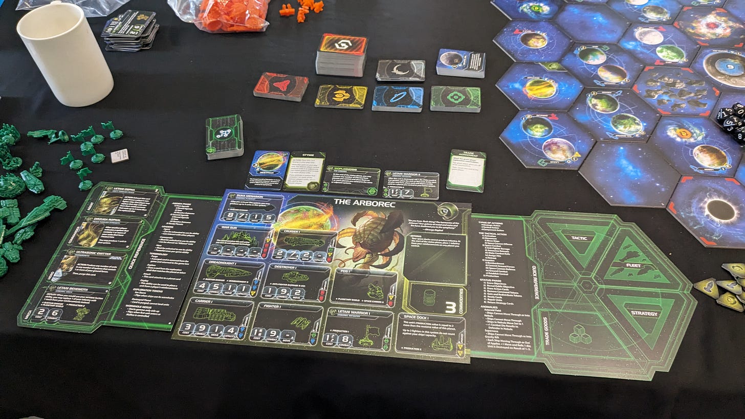 Player board for the Arborec sentient plant species. 