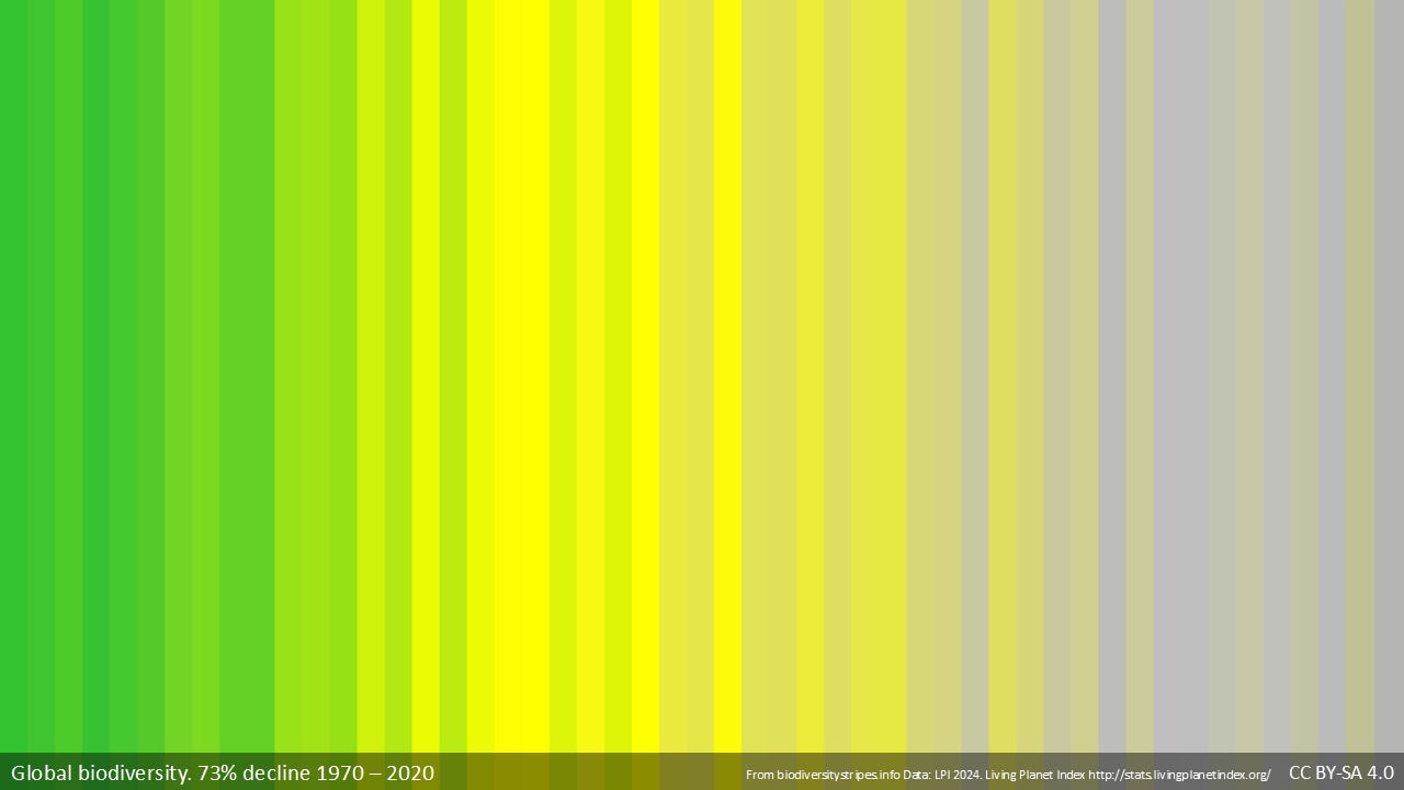 biodiversity stripes for Global