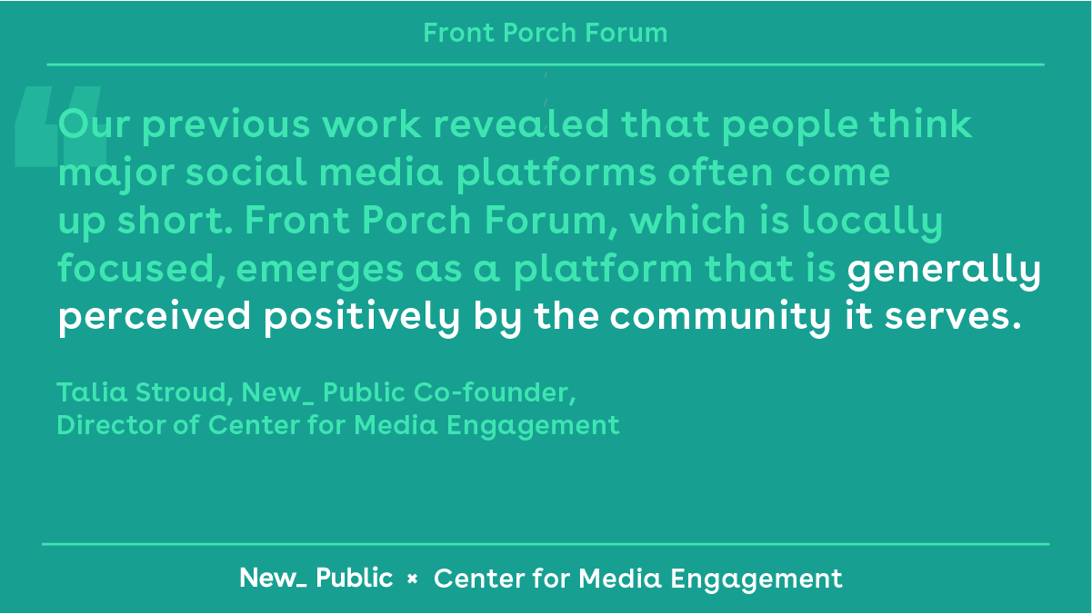 Quote from Talia Stroud on Front Porch Forum