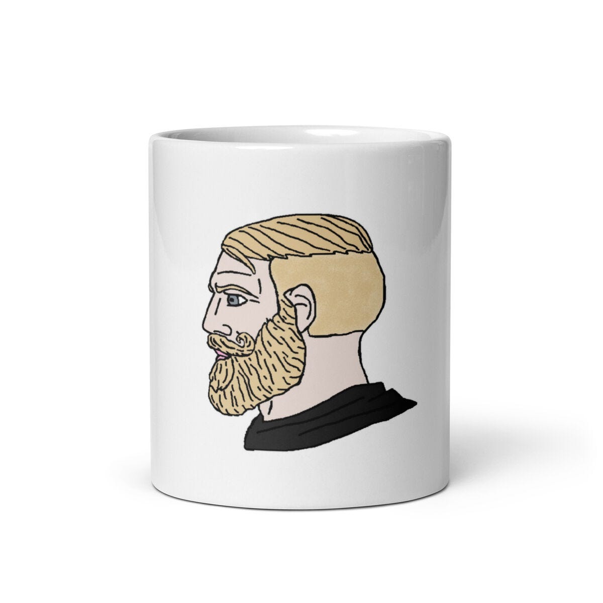 Yes Chad mug - Nordic gamer Wojak meme fan merch - ceramic coffee cup white  | eBay