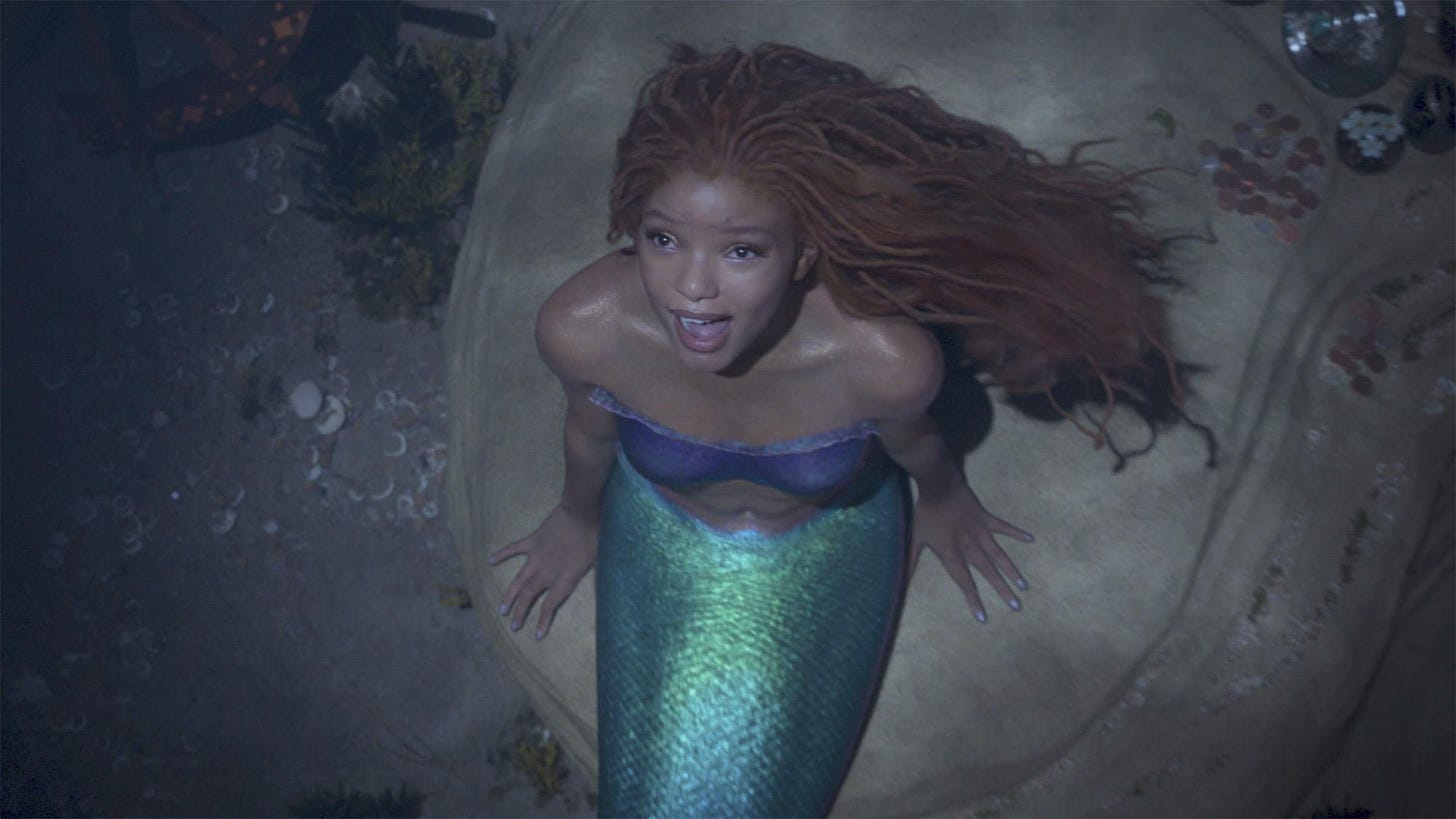 Halle Bailey as Ariel in Disney's remake of The Little Mermaid.