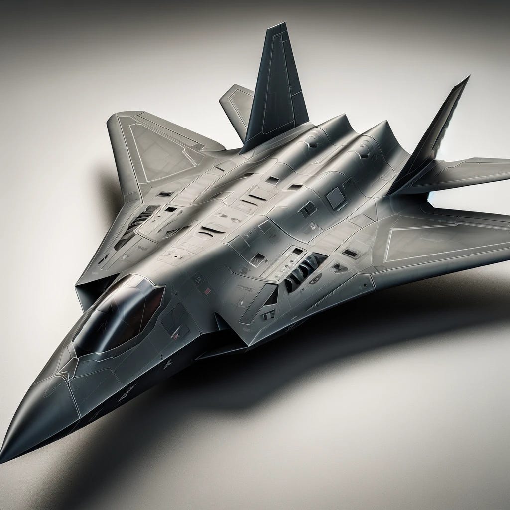 IMAGE: An AI designed picture of a 6th generation stealth aircraft