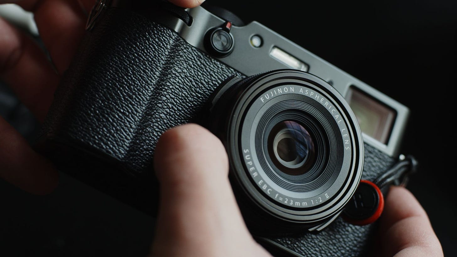 Sample footage of the Fujifilm X100V's output into a Blackmagic Video Assist 12G monitor