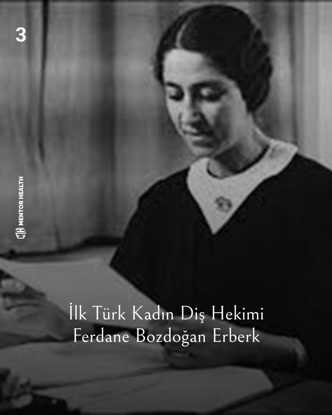 ilk türk kadın diş hekimi ferdane bozdoğan erberk'in fotoğrafı