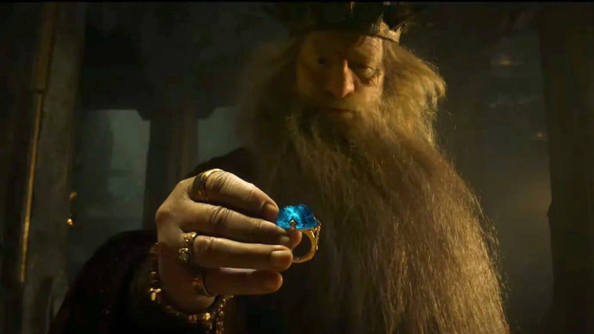 The Lord of the Rings: The Rings of Power: King Durin holds his Ring of Power