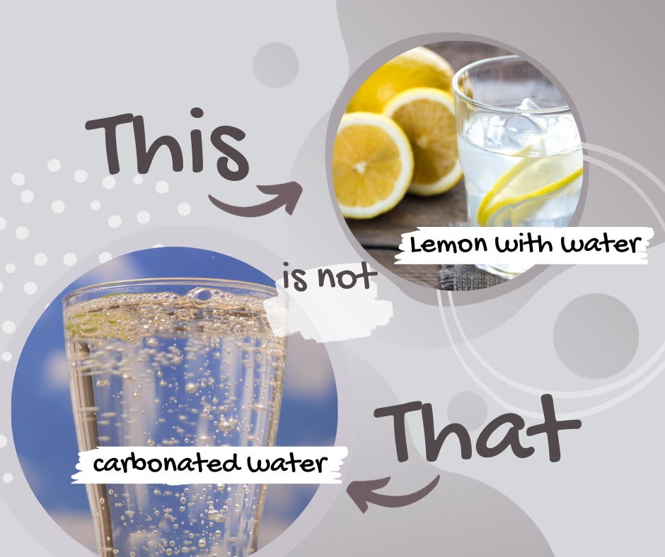 lemon water inset vs carbonated water inset