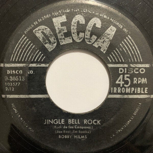 Bobby Helms - Rock De Las Campanas = Jingle Bell Rock / Captain Santa Claus (And - Picture 1 of 2