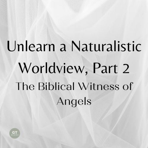 Unlearn a Naturalistic Worldview, Part 2; the Biblical Witness of Angels a blog by Gary Thomas