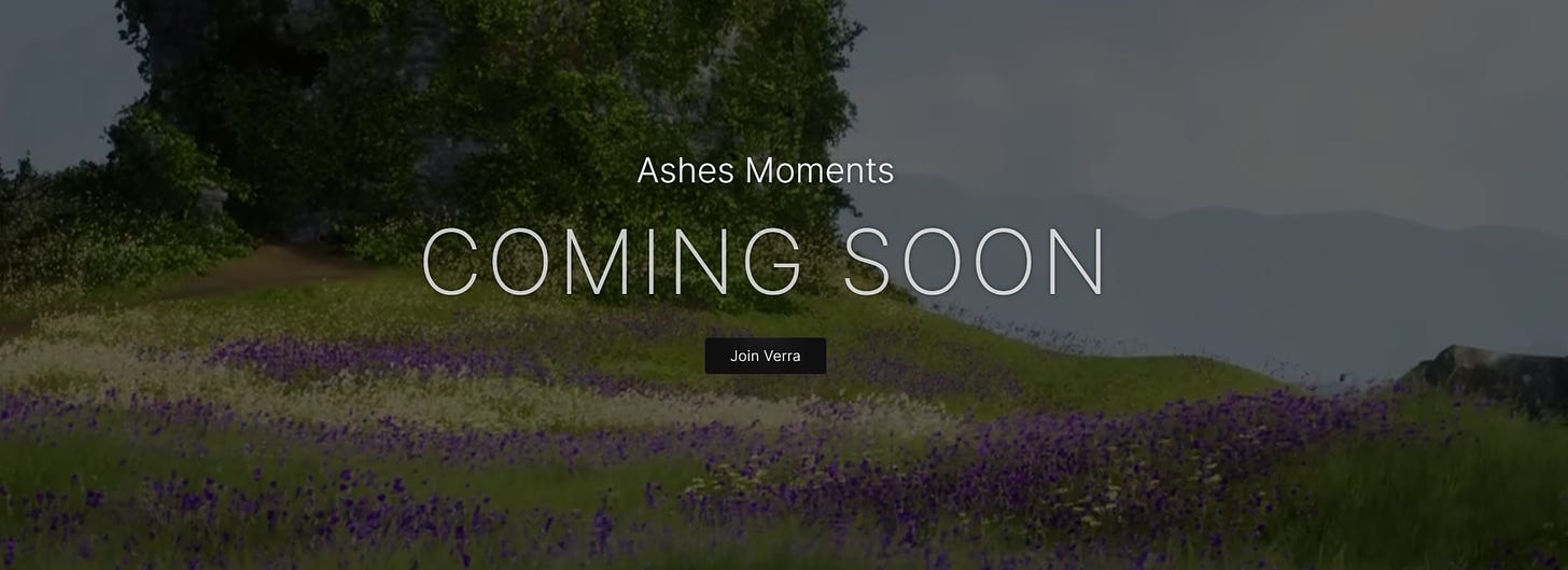 Ashes Moments Website