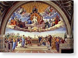 Image result for raphael dispute of the sacrament