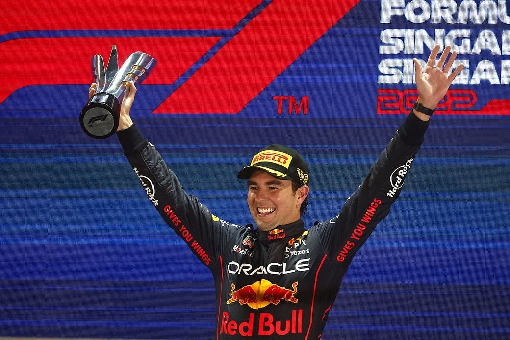 Singapore F1 GP: Perez wins, but faces investigation