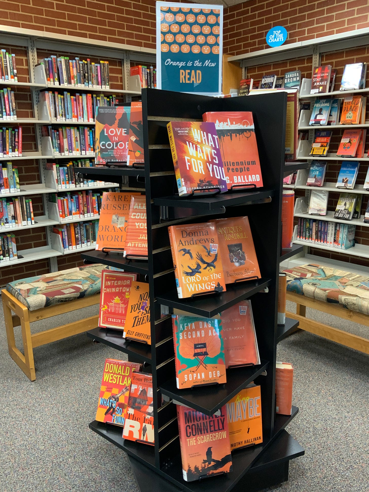 monthly book displays – RA at Rolling Meadows Library