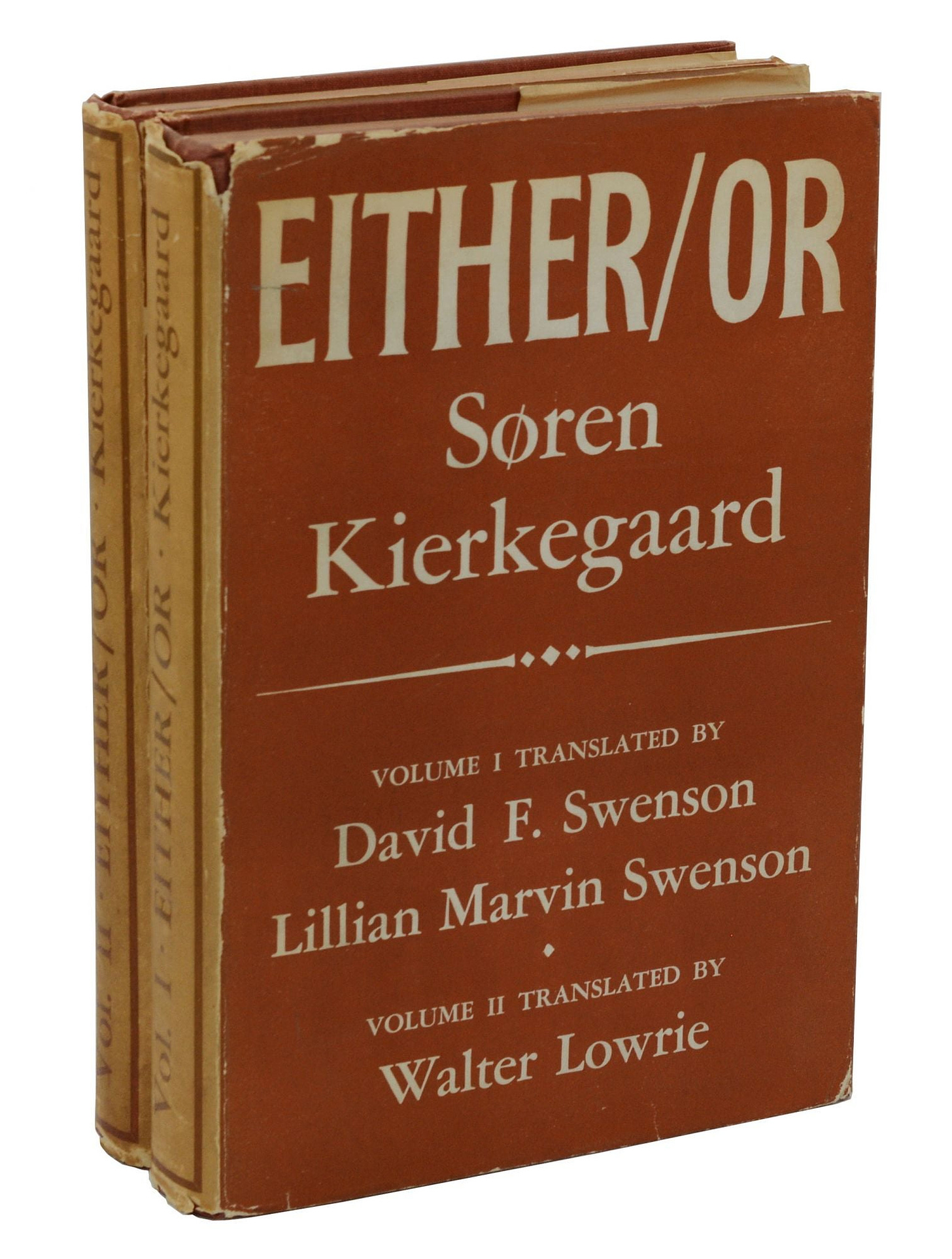 Either / Or | Soren Kierkegaard, David F. Swenson, Lillian Marvin Swenson |  First American Edition