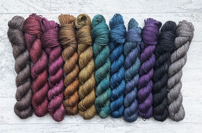 Bliss Hand Dyed Luxury Yarn - Yak/ Silk - Fingering/Sock Weight image 1
