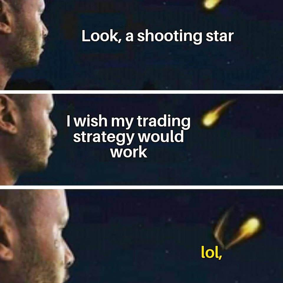 stock market meme - technical analysis shooting star