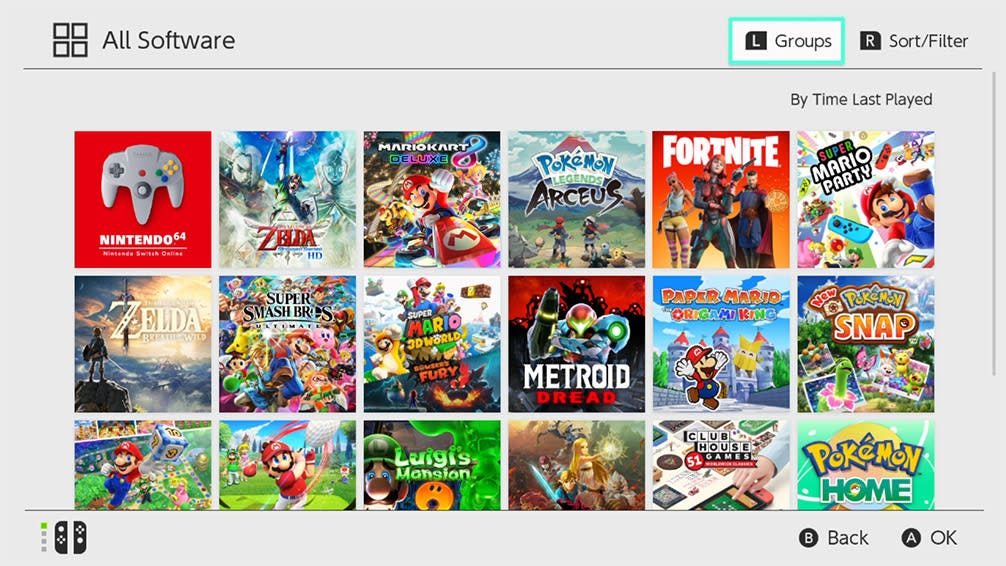 Switch Software Groups Screenshot 1