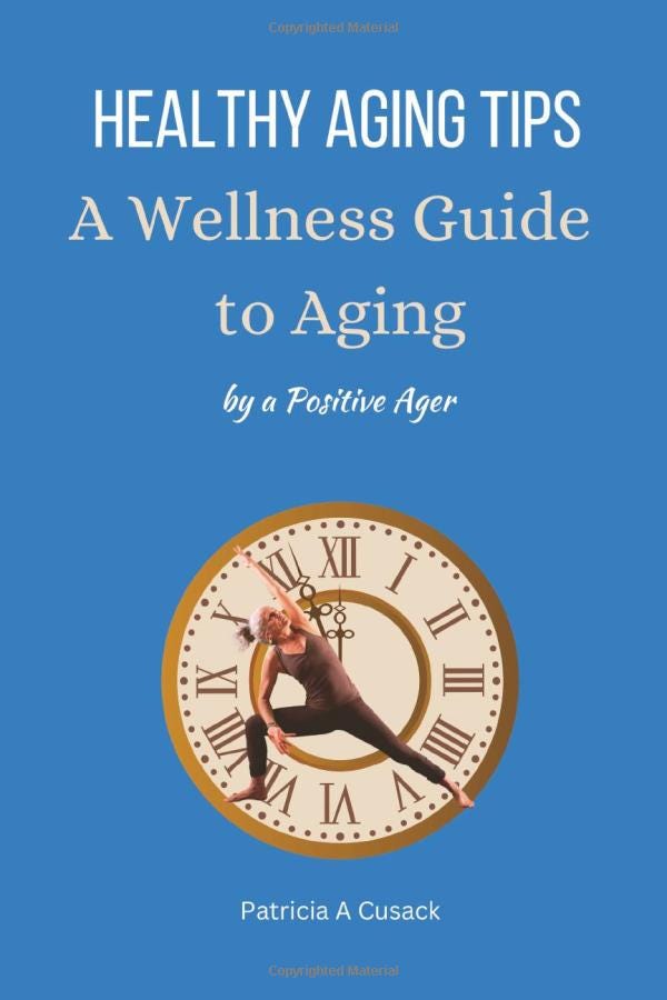 A book cover showing a woman in a yoga pose in front of a clock and the title and author of the book A book cover showing a woman in a yoga pose in front of a clock and the title and author of the book
