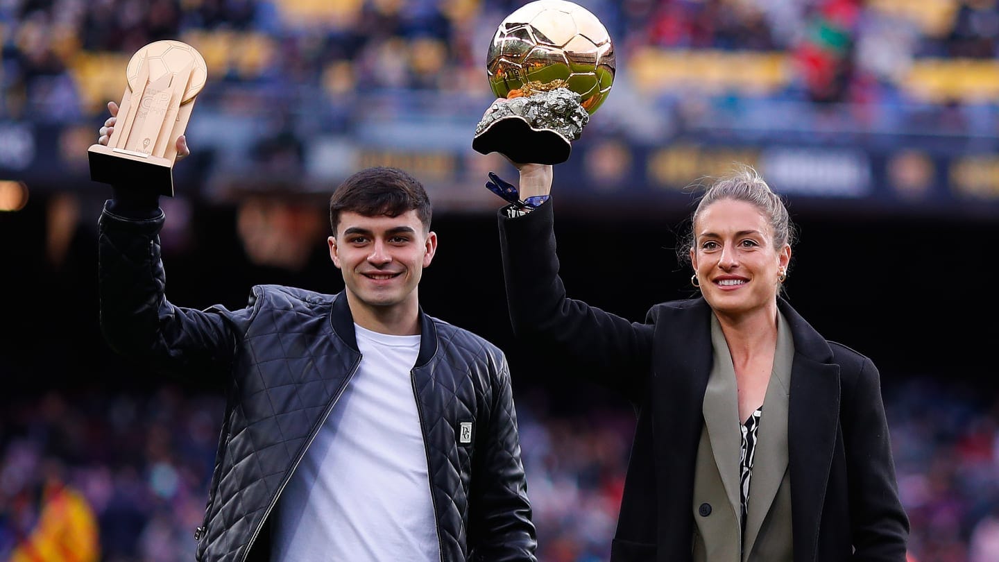 Pedri y Alexia Putellas presentaron sus premios en Camp Nou