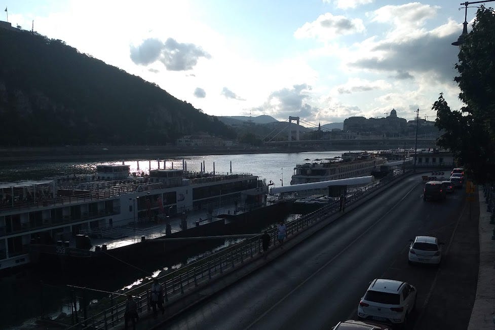A photo of the Danube in the late afternoon