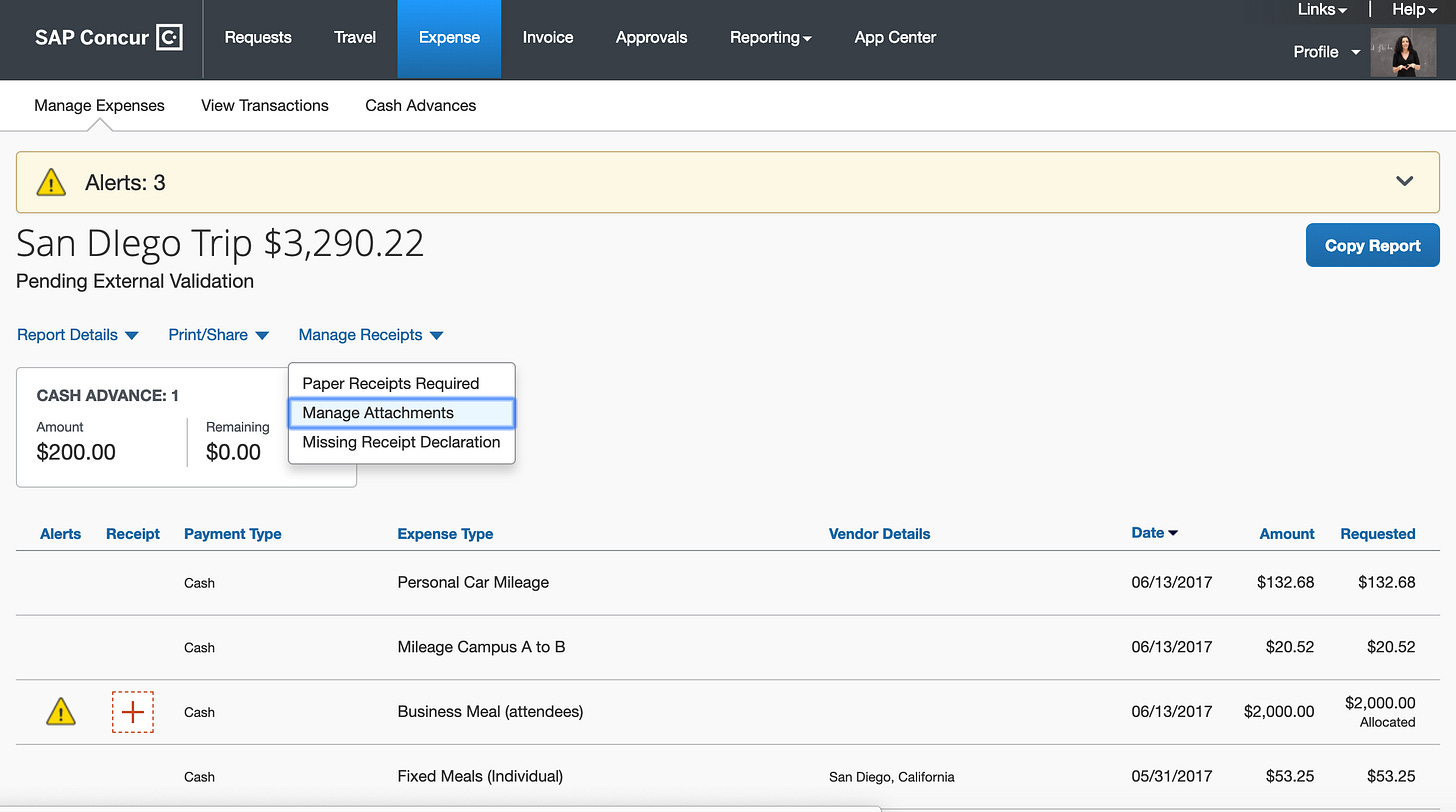 UI interface- viewing all receipts - SAP Concur Community