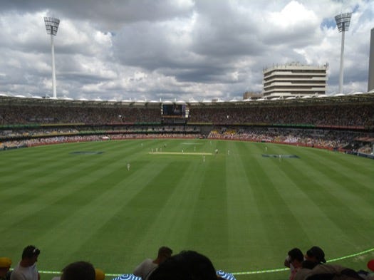 View of the 1st Test at the Gabba