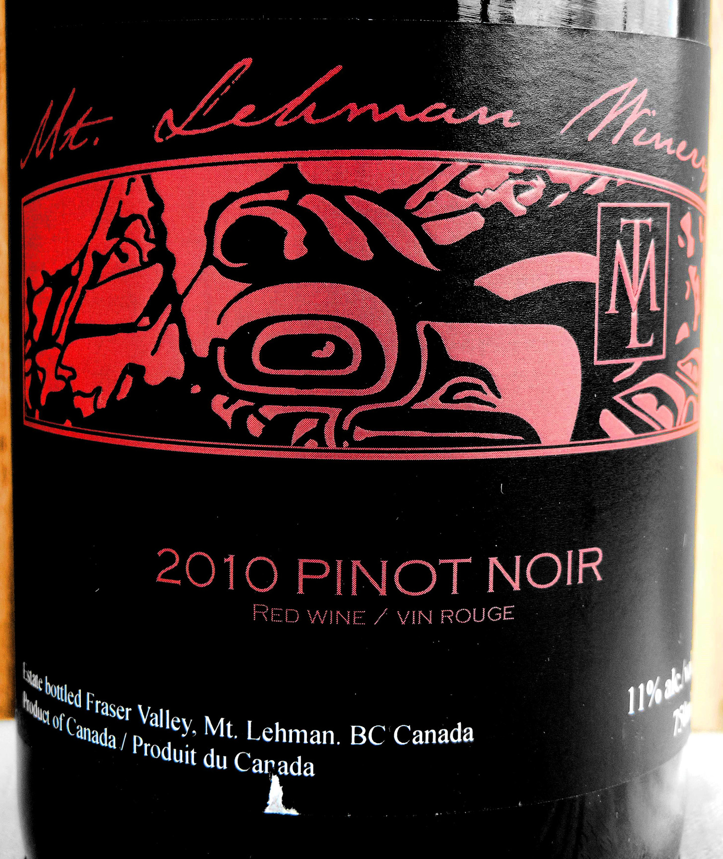 Mt. Lehman Pinot Noir 2010 Label - BC Pinot Noir Tasting Review 14