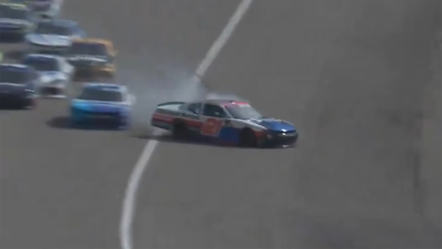 Austin Hill spins in the Cabo Wabo 250 video NASCAR Xfinity Series Carson Kvapil