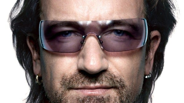 bono most inspirational celebrities 2015