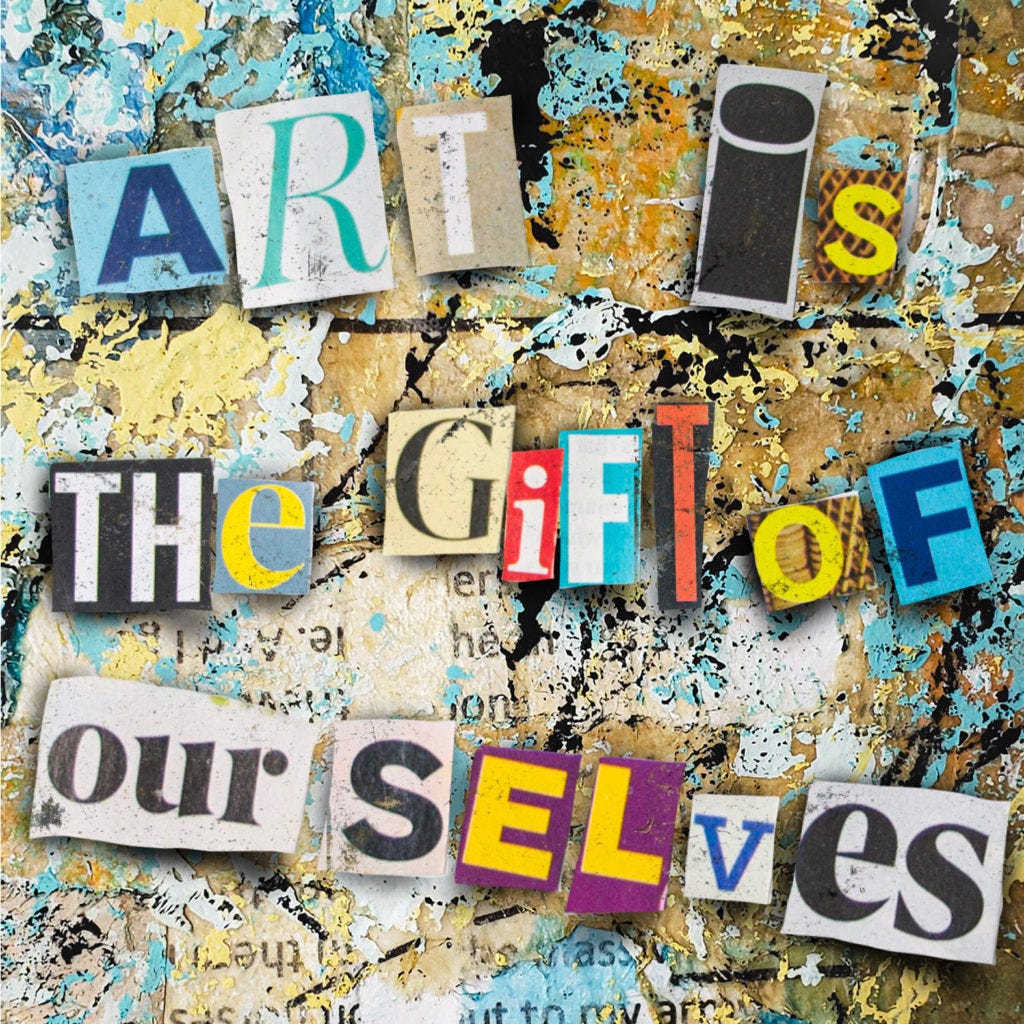 art is a the gift of ourselves - original art by duane toops